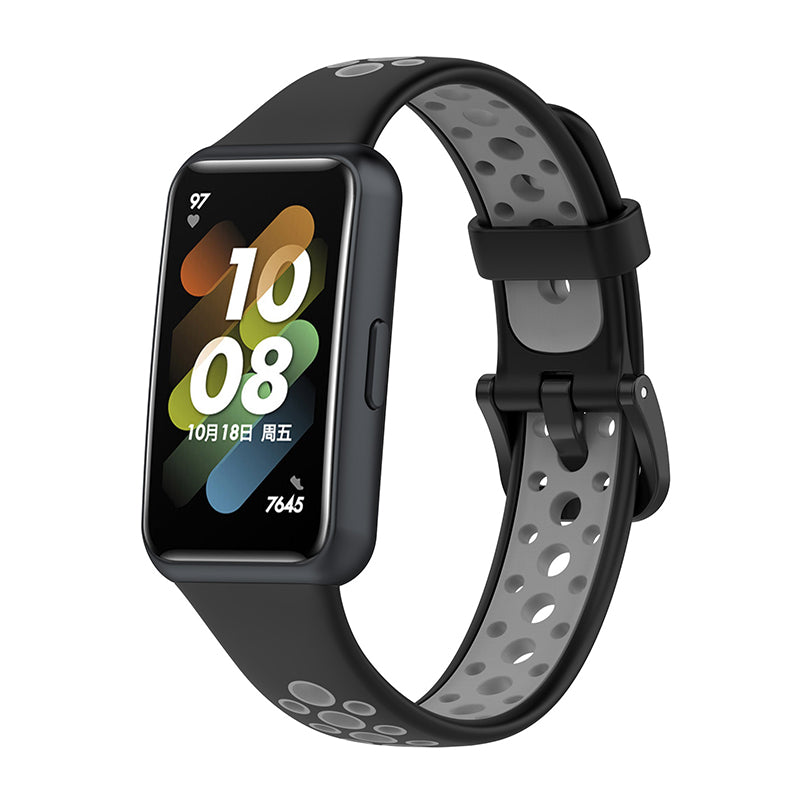 Dual Color Watch Band for Huawei Band 7 Pin Buckle Soft TPU Wrist Strap Replacement Dual Color Watch Band for Huawei Band 7 Pin Buckle Soft TPU Wrist Strap Replacement